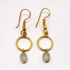Amazing Prehnite Cab Earring N - JBE999 Newest Collection Oval Shape With 18ct Gold Plating Dangle Earring